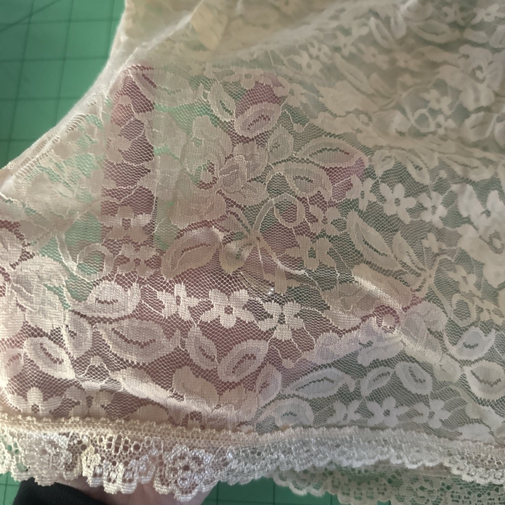 I.N.C. INTERNATIONAL CONCEPTS Sexy Lace Lingerie Tank Top Almond Latte / Peach - Picture 2 of 5